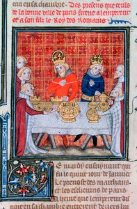 IV. Charles hediye alırken, 1375-1379 by Unbekannt