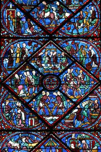 Chartres Katedrali : vitray pencere Chartres France by Unbekannt