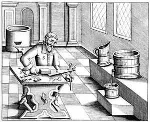 Gübre nitre, potasyum nitrat veya KN03, 1683 kalitesinin kontrol edilmesi by Unbekannt
