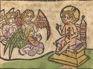 Üç Melekli İsa Çocuk, c. 14601470. by Unbekannt