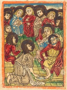 Havarilerin Ayaklarını Yıkanan İsa, c. 1480. by Unbekannt