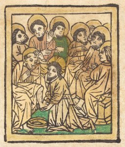 Havarilerin Ayaklarını Yıkanan İsa, c. 1490. by Unbekannt