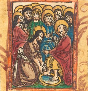 Havarilerin Ayaklarını Yıkanan İsa, c. 14901500. by Unbekannt