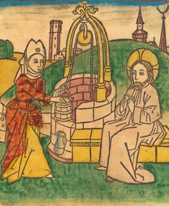 İsa ve Samiriyeli Kadın, muhtemelen 1485. by Unbekannt