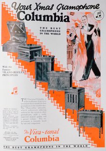 Columbia Gramofonlar için Noel reklamı, 1929 by Unbekannt