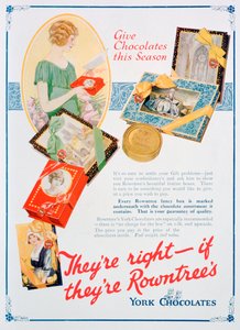 Rowntrees York Chocolates için Noel reklamı, 1924 by Unbekannt