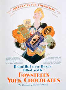 Rowntrees York Chocolates için Noel reklamı, 1928 by Unbekannt