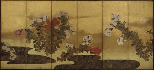 Bir derenin yanında krizantemler, Edo dönemi, 19. yüzyıl. by Unbekannt