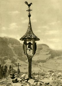 Kilise çanı ve rüzgar gülü, Kitzbühel, Tirol, Avusturya, c1935. by Unbekannt