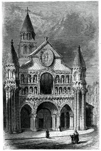 Notre Dame de la Grande Kilisesi, Poitiers, Fransa, 12. yüzyıl, 1870 by Unbekannt