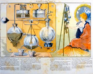 Küçük bir ruh lambasıyla ısıtılan kahve veya çay yapma makinesi, 1900 by Unbekannt