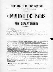 Commune de Paris, Paris Komünü'nün Fransız Siyasi afişlerinden, Mayıs 1871 by Unbekannt