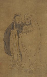 Konfüçyüs ve Buddha Cradling a Qilin, Ming hanedanı, 15. yüzyıl. by Unbekannt