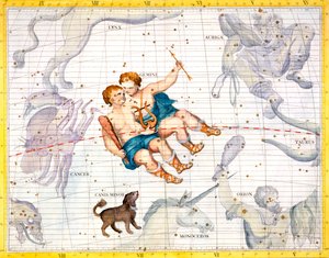 İkizler ve Canis Minor Takımyıldızları, 1729 by Unbekannt