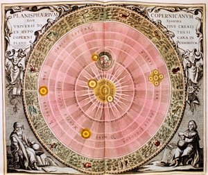 Evrenin Kopernik güneş merkezli güneş merkezli sistemi, 1708 by Unbekannt