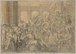 Annibale Carraccis St. Roch Bağış Sadakasının kopyası, 1595 veya sonrası. by Unbekannt