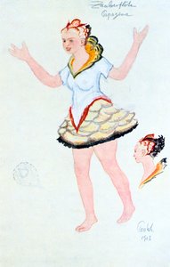 Papegena için kostüm tasarımı, 1913 by Unbekannt