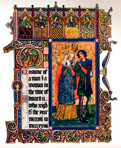 Edward II zamanında bir Erkek ve Kadın Kostümü, 1909 by Unbekannt
