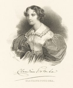Kontes Klaudyna Claudine Potocka, kızlık soyadı Dzialynska 1801-1836, c. 1830. by Unbekannt
