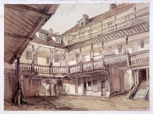 Oxford Arms Inn Avlusu, Warwick Lane, Londra, 1851 by Unbekannt