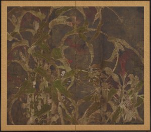 Coxcombs, mısır ve sabah zaferleri, Momoyama dönemi, 1568-1615. by Unbekannt