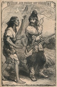 Crusoe ve Friday Out Shooting, c1870 by Unbekannt