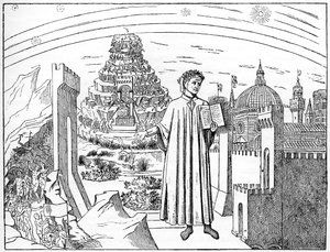 Dante 1265-1321, Floransa ve Cehennemin Yedi Çemberi, 1882 by Unbekannt