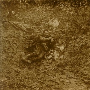 Ölü Alman askeri, Verdun, kuzey Fransa, c1914-c1918 by Unbekannt
