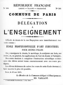 Delegasyon a Lenseignement, Paris Komünü