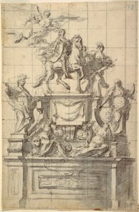 Napoli İmparatoru Charles VI Anıtı için Tasarım by Unbekannt