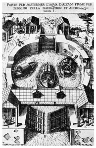 15. yüzyıl 1956 Leonardo da Vinci tarafından menteşeli kanal kilit kapıları için tasarım by Unbekannt