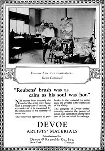 Devoe Artists Materials: Ünlü Amerikalı İllüstratörler - Dean Cornwell, c1923, 1923 by Unbekannt