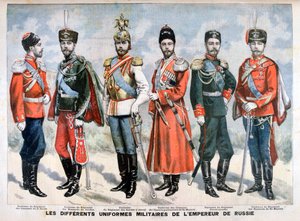 İmparatorun farklı Rus askeri üniformaları, 1896 by Unbekannt