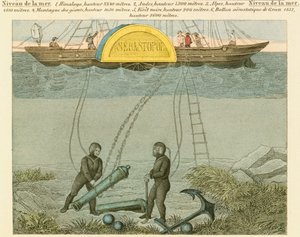 Deniz tabanından silah kurtaran dalgıçlar, c1855 by Unbekannt