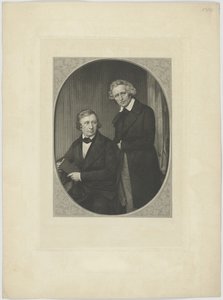 Grimm Kardeşlerin Çifte Portresi, yaklaşık 1845. by Unbekannt
