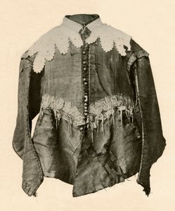 Gümüş aiglets ile galon uçları ile süslenmiş siyah ipek ikili, c17. yüzyıl, 1937. by Unbekannt