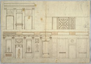 Çizim, İç Mekan Tasarımı, 1800–1820 by Unbekannt