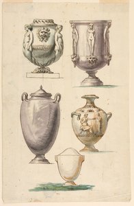 Çizim, Antik Stilde Çömleği Tasarımları, 18. Yüzyılın Sonları by Unbekannt