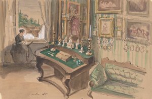 İç Mekan Çizimi: Salon, 1857. by Unbekannt