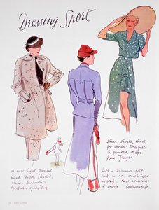 Giyinme Sporu, moda illüstrasyonu, 1935 by Unbekannt