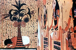 Nehirden içmek, tapınak duvar resmi, Thebes, Mısır by Unbekannt