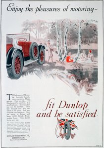 Dunlop lastikleri reklamı, 1925 by Unbekannt