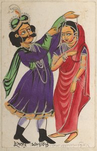 Dusmanta Garlanding Shakumtala, 1800