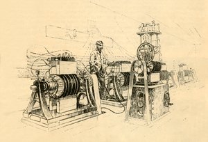 Buharla Çalışan ve Manyeto-Elektrik Üreten Dinamo-Elektrik Makineleri, 1882. by Unbekannt