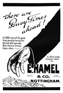 E. Hamel & Co. reklamı - Önümüzde yoğun zamanlar var!, 1919 by Unbekannt
