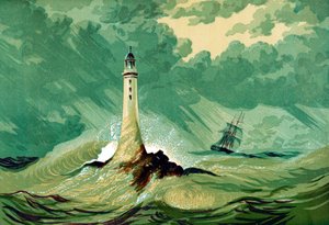 Eddystone Deniz Feneri, c1850 by Unbekannt