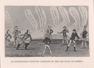 Edward Sackville 1591-1652, 4. Dorset Dükü, kriket oynuyor, 18. yüzyıl 1912 by Unbekannt
