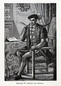 Edward VI, Günlüğünü yazarken, 1882 by Unbekannt