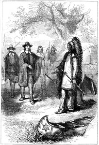 Edward Winslows Massasoit ziyareti, 17. yüzyıl c1880 by Unbekannt