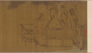 Batı Bahçesinde Zarif Buluşma, Ming hanedanı, 16. yüzyıl. by Unbekannt